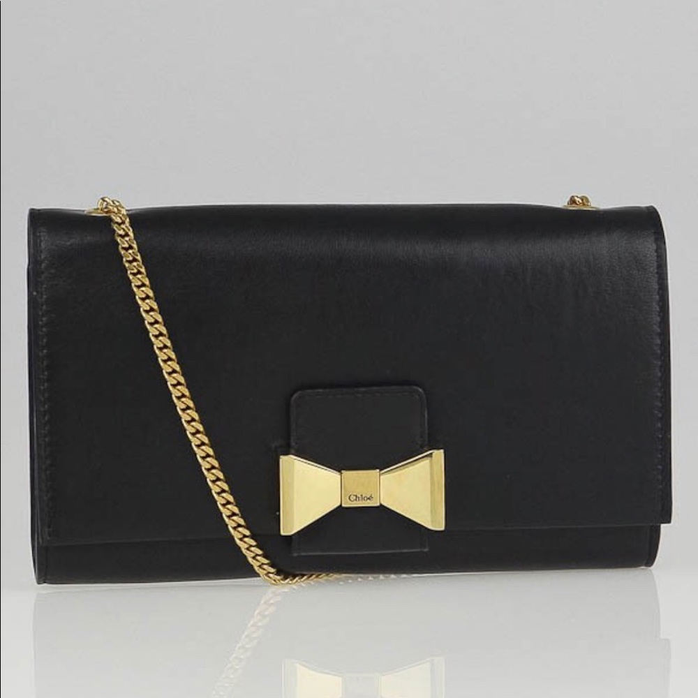 Chloe Leather Bobbie Chain Bag, Gold Hardware